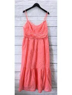 Universal Thread Coral Smocked Back Maxi Dress Women Size XXL